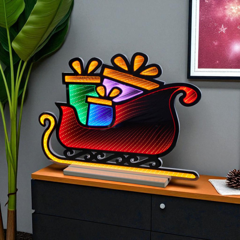 HomeRoots 18" Colorful Acrylic Christmas Tabletop Sign with LED - Festive Holiday Décor for Home & Gifts 633796