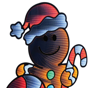 HomeRoots 31" Brown And White Acrylic Christmas Tabletop Sign with LED Lights for Festive Holiday Decor 633800