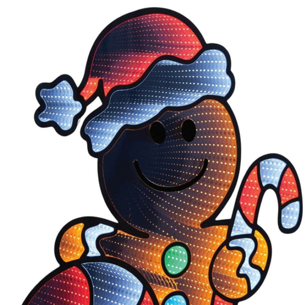 HomeRoots 31" Brown And White Acrylic Christmas Tabletop Sign with LED Lights for Festive Holiday Decor 633800
