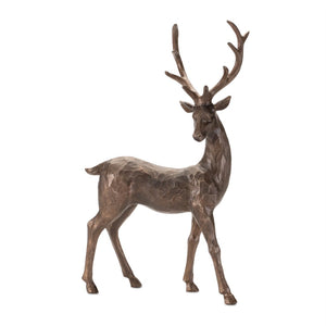 HomeRoots Set of Two Elegant Brown Polyresin Deer Figurines – Perfect Nature-Inspired Décor for Any Space! 633867