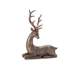 HomeRoots Set of Two Elegant Brown Polyresin Deer Figurines – Perfect Nature-Inspired Décor for Any Space! 633867