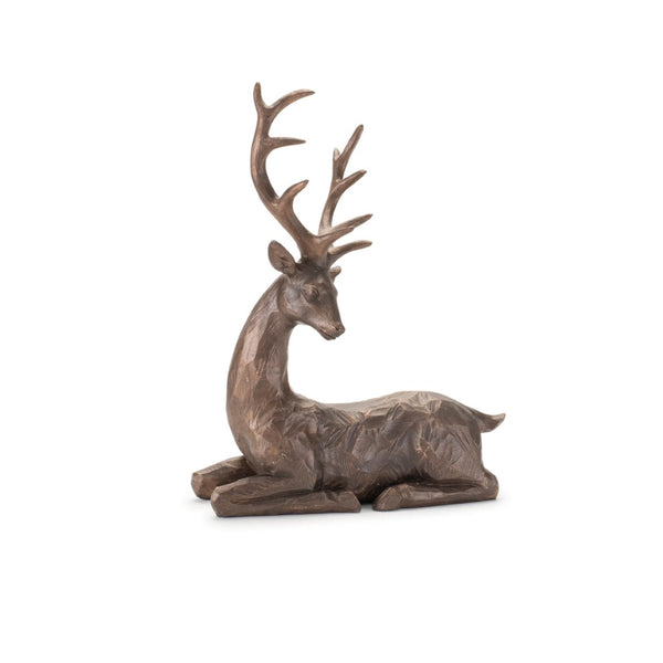 HomeRoots Set of Two Elegant Brown Polyresin Deer Figurines – Perfect Nature-Inspired Décor for Any Space! 633867