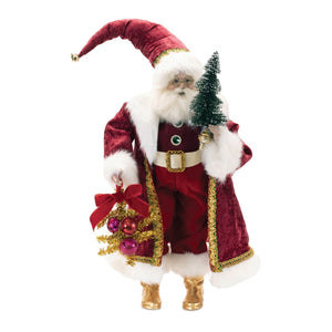 HomeRoots 25" Charming Red and White Resin Santa Figurine - Festive Holiday Centerpiece for Any Home Decor! 633879