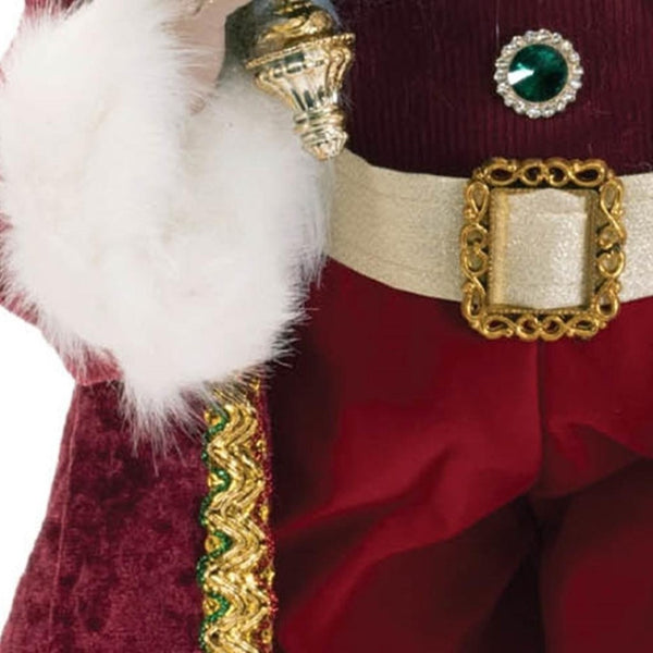 HomeRoots 25" Charming Red and White Resin Santa Figurine - Festive Holiday Centerpiece for Any Home Decor! 633879