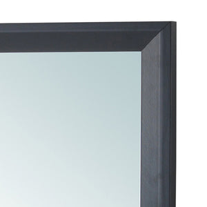 English Elm Primo Silver Champagne Wall Mirror 36"x36" Low-Distortion Glass, Wood Veneer Frame for Modern Décor Black 38.5 L x 39.5 W x 3.5 H B078112160