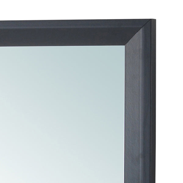 English Elm Primo Silver Champagne Wall Mirror 36"x36" Low-Distortion Glass, Wood Veneer Frame for Modern Décor Black 38.5 L x 39.5 W x 3.5 H B078112160