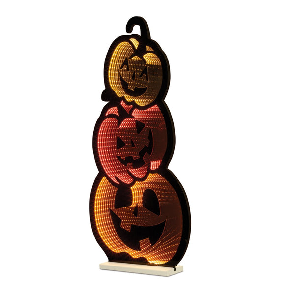 HomeRoots 36" Illuminated Acrylic Halloween Jack-O'-Lantern Tabletop Sign – Vibrant Fall Decor for Your Home 633943