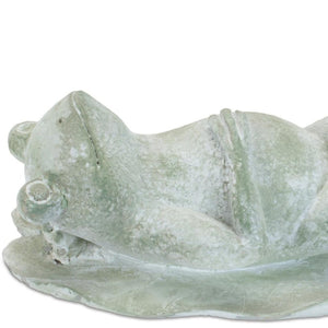 HomeRoots Set of Four Charming Green Polyresin Frog Figurines for Whimsical Home Decor and Gifting Ideas 633957