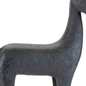 HomeRoots Set of Two Black Polyresin Horse Sculptures - Elegant Tabletop Accents for Modern Farmhouse Decor 633977