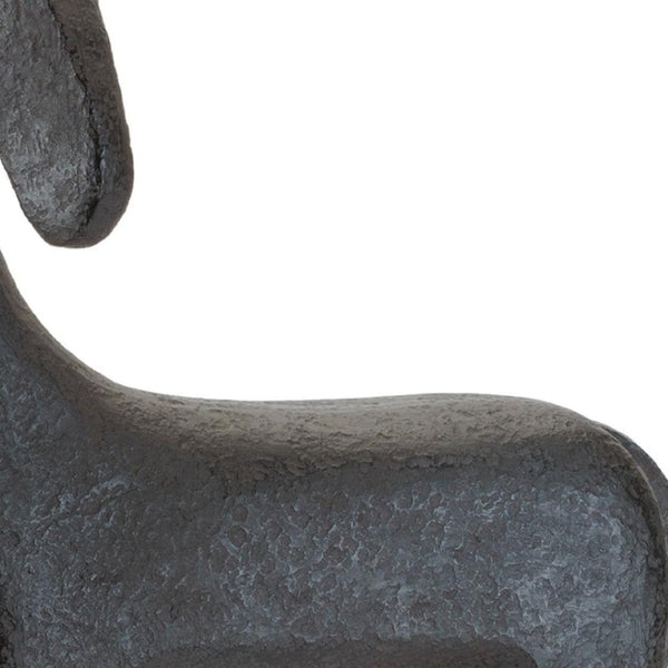 HomeRoots Set of Two Elegant Black Polyresin Horse Sculptures for Stylish Home & Office Décor Accents 633978