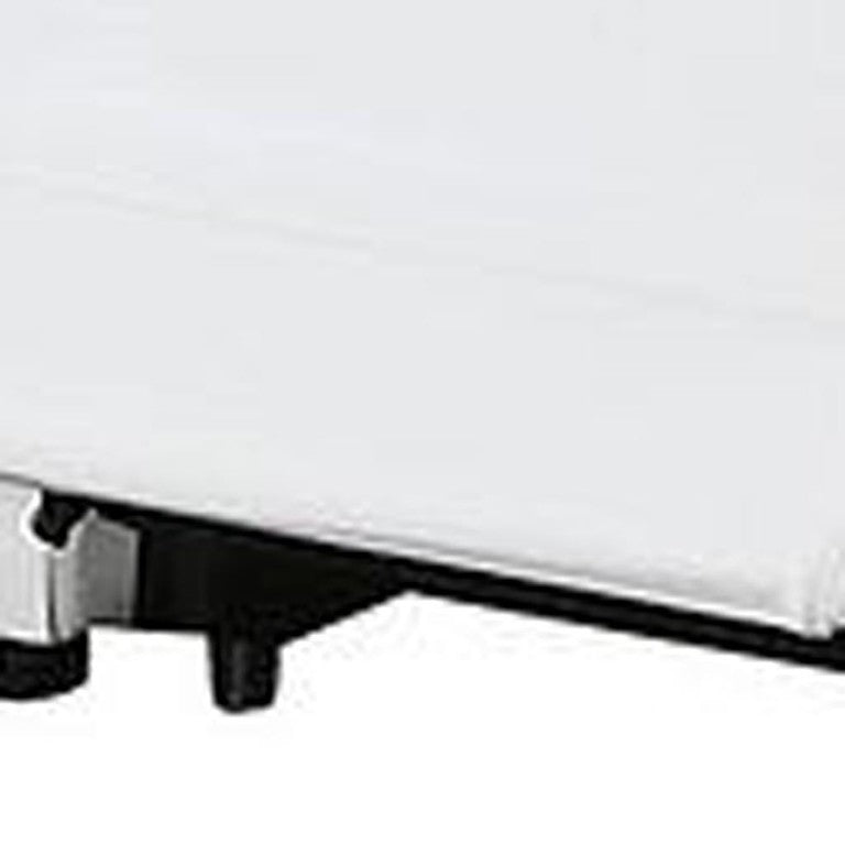 HomeRoots Two Piece White Leather Sectional Sofa Set for Spacious Living Room Comfort 633998