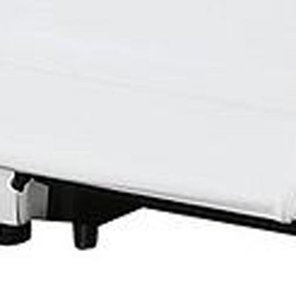 Two Piece White Leather Sectional Sofa Set for Spacious Living Room Comfort