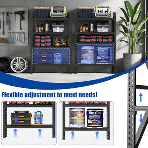 English Elm Heavy Steel Garage Shelving Unit Industrial Storage Rack 4000 Lb Welded Frame T2398P480396