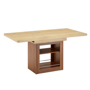 English Elm Only Extendable Dining Tabletop Foldout Surface for Compact Apartment and Kitchen Spaces Wood W1151P411353