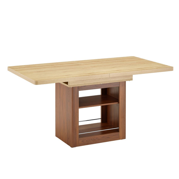 English Elm Only Extendable Dining Tabletop Foldout Surface for Compact Apartment and Kitchen Spaces Wood W1151P411353