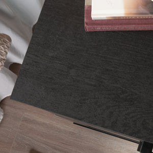 English Elm Night Stand - Sleek Black Finish With Smooth-Glide Drawers For Stylish Bedroom Organization & Storage B356P402747