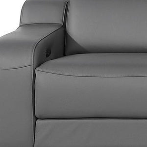 Two Piece Faux Leather Sectional Sofa Set Seating Five in Modern Living Room