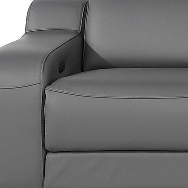 Two Piece Faux Leather Sectional Sofa Set Seating Five in Modern Living Room