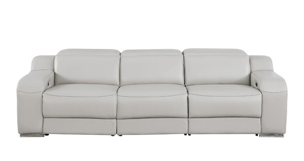 Three Piece Leather Sectional Sofa Set Seats Six for Modern Living Room Style