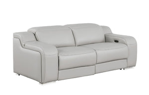 Three Piece Leather Sectional Sofa Set Seats Six for Modern Living Room Style