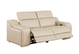 Three Piece Leather Sectional Sofa Set for Comfortable Living Room Lounging