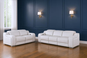 Two Piece Leather Sectional Sofa Set for Spacious Living Rooms Seats Five