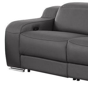 Two Piece Leather Sectional Sofa Set for Five with Modern Living Room Appeal