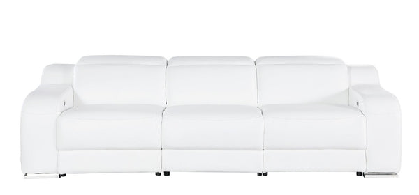 Three Piece Leather Living Room Sectional Sofa Set Accommodating up to Six Guests