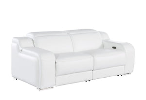 Three Piece Leather Living Room Sectional Sofa Set Accommodating up to Six Guests