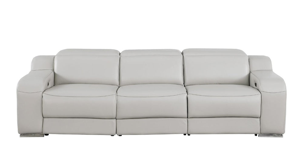 Three Piece Leather Sectional Sofa Set for Six with Modern Living Room Appeal