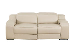Three Piece Leather Sectional Sofa Set for Six with Elegant Living Room Appeal