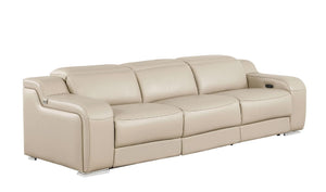 Three Piece Leather Sectional Sofa Set for Six with Elegant Living Room Appeal