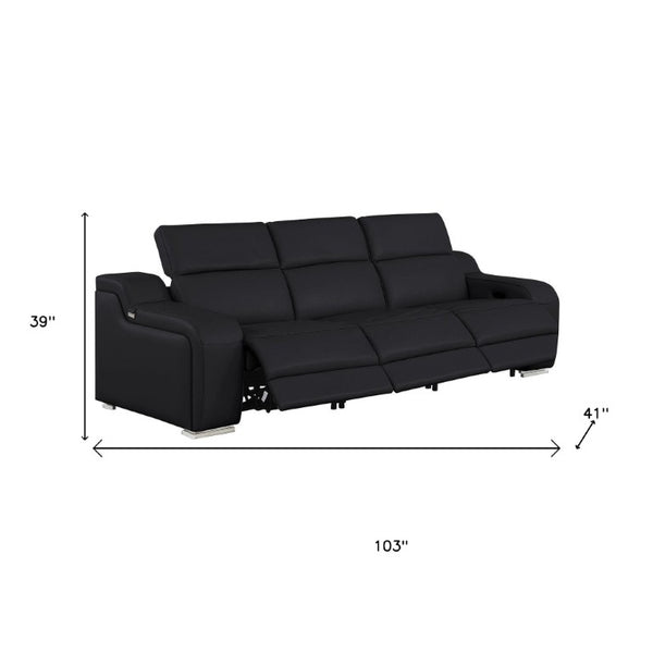 Three Piece Black Leather Sectional Sofa Set Seats Six for Modern Living Rooms