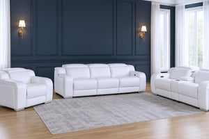 Three Piece Leather Sectional Sofa Set Seats Six for Spacious Living Room Comfort