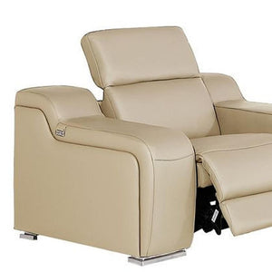 Three Piece Leather Sectional Sofa Set Upholstered Living Room Seating for Six