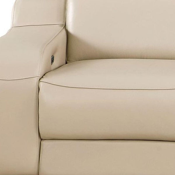 Three Piece Leather Sectional Sofa Set for Five with Plush Cushion Comfort