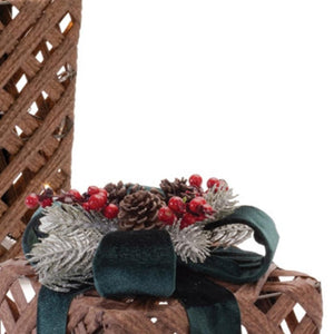 HomeRoots Set of Three Brown and Green Decorative Keepsake Boxes with LED Glow - Stylish Storage Solution 634110