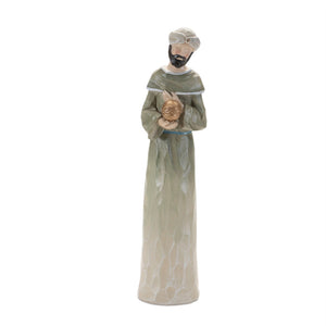 HomeRoots Set of Nine Beige and Gold Polyresin Figurines - Elegant Décor for Home, Gifts & Easy Display Options 634117