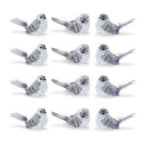 HomeRoots 12 Gray Fabric Bird Tabletop Sculpture – Elegant Home Décor Accent for Modern & Classic Styles 634120