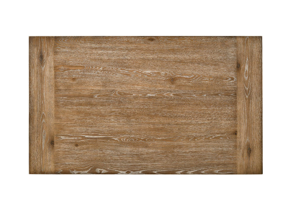 English Elm Farsiris Weathered Oak Counter Height Table with 2 Storage Drawers, 36mm Top, 100lb Capacity B2726P315550