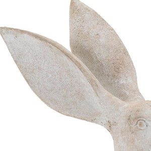 HomeRoots Set of Four Beige Polyresin Rabbit Figurines - Whimsical Rustic Decor for Home and Seasonal Displays 634140