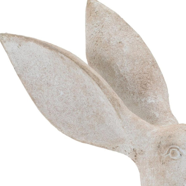 HomeRoots Set of Four Beige Polyresin Rabbit Figurines - Whimsical Rustic Decor for Home and Seasonal Displays 634140