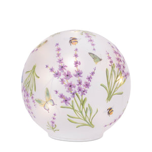 HomeRoots Set of Three Handcrafted Purple & Green Glass Tabletop Sculptures with Ambient LED Lighting 634147