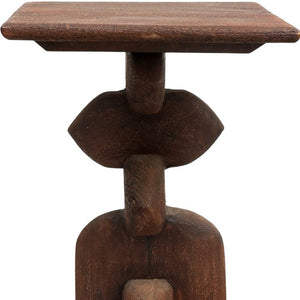 HomeRoots 22" Brown Distressed Solid Wood Square End Table – Versatile, Rustic Charm for Any Space or Style! 634153