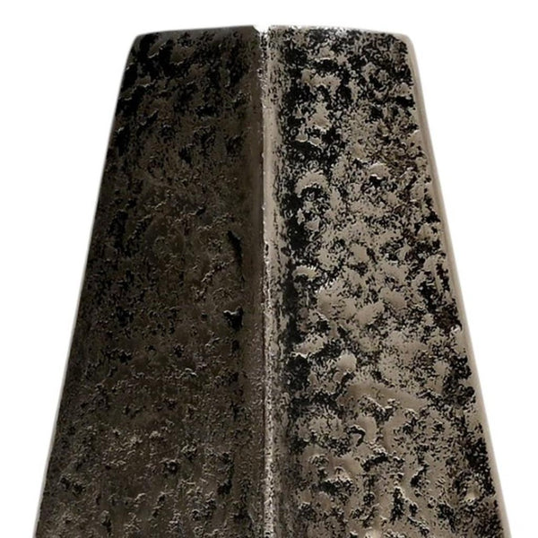 HomeRoots Set of Three Antiqued Silver Aluminum Urn Vases - Timeless Charm for Elegant Home Décor Accents 634168