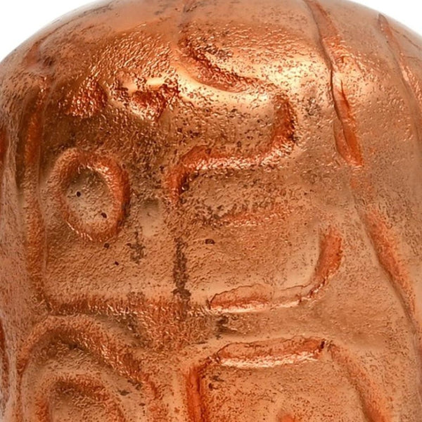 HomeRoots Set of Two Elegant Copper Abstract Aluminum Urn Vases for Modern Décor and Stylish Accents 634169