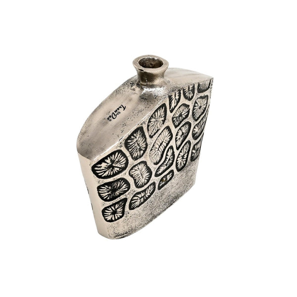 HomeRoots Set of Three Black and Silver Abstract Aluminum Urn Vases for Stylish Home Décor and Floral Displays 634174