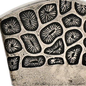 HomeRoots Set of Three Black and Silver Abstract Aluminum Urn Vases for Stylish Home Décor and Floral Displays 634174