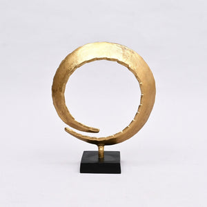 HomeRoots Set of Two Gold Aluminum Tabletop Sculptures - Modern Elegance for Home Décor & Gift Ideas 634182