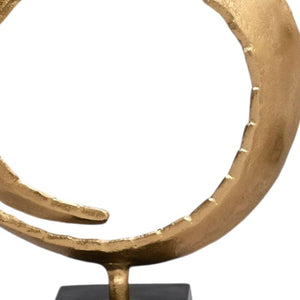 HomeRoots Set of Two Gold Aluminum Tabletop Sculptures - Modern Elegance for Home Décor & Gift Ideas 634182